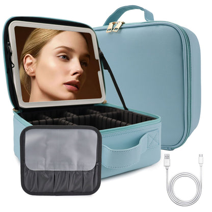 Advanced Led Travel Cosmetic Bag with Mirror for Women