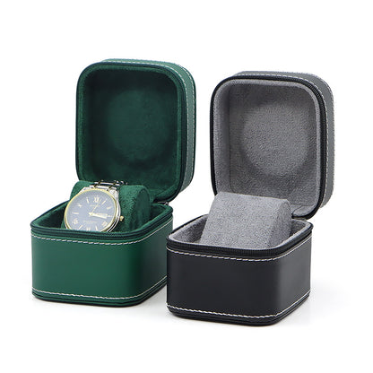 Advanced sense PU car line watch box business pocket watch watch portable zipper fashion jewelry box storage cross-border