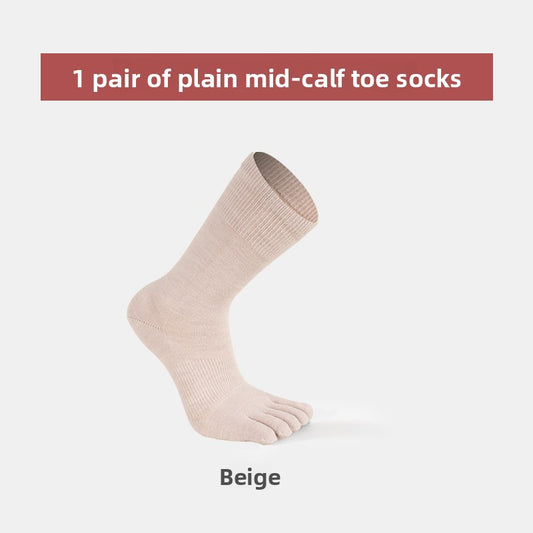 Women's Merino Wool Five-Toe Sports Socks Warm Daily Wear