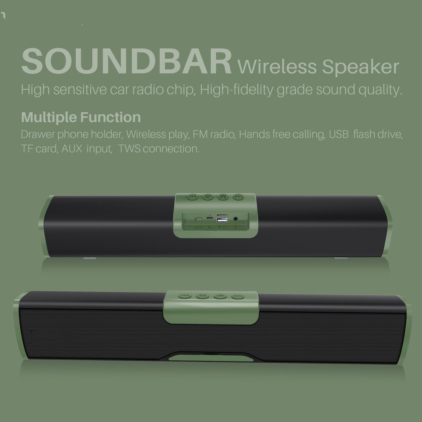 Wireless Bluetooth Speaker – Portable Card‑Insertion Design