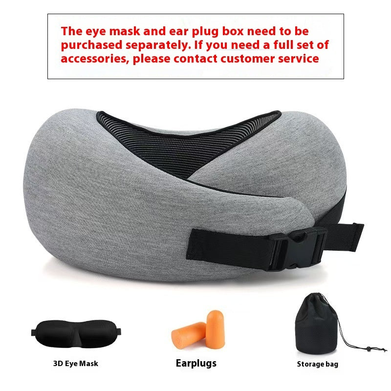 Soft Memory Foam Travel Neck Pillow –U-Shape Adjustable