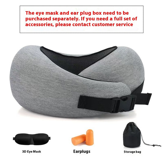 Soft Memory Foam Travel Neck Pillow –U-Shape Adjustable