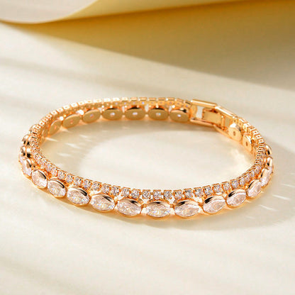 Full Diamond Green Zircon Bracelet Stylish Jewelry Men Women