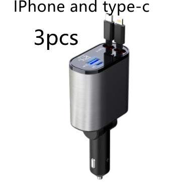 Metal Car Charger 100W Fast USB & TYPE-C Adapter for Your Car