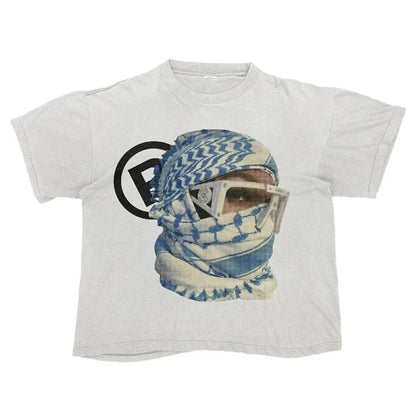 Aesthetic Cotton T-shirt with Cartoon Print