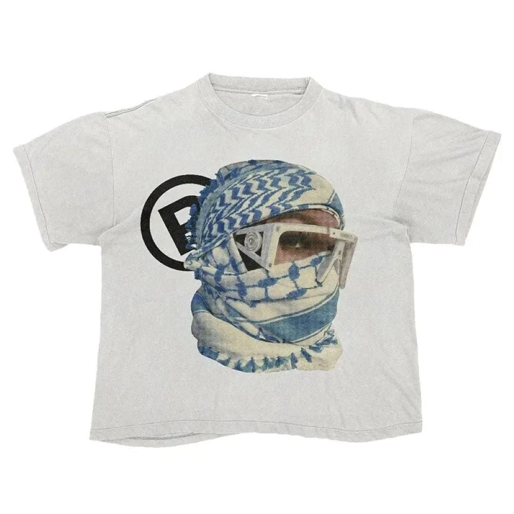 Aesthetic Cotton T-shirt with Cartoon Print