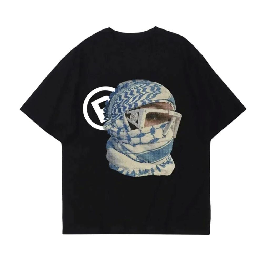 Aesthetic Cotton T-shirt with Cartoon Print