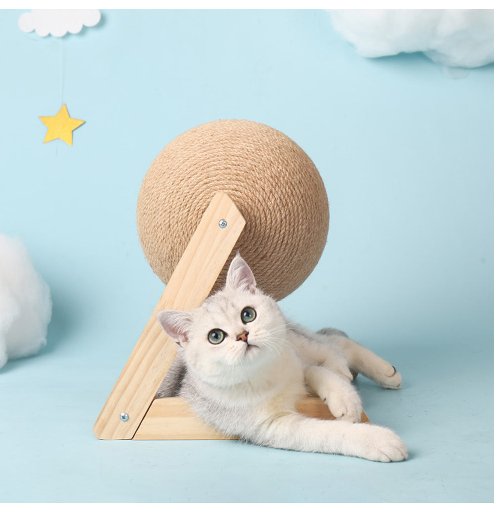 Buy Premium Vertical Sisal Cat Toy With Hanging Catch Ball