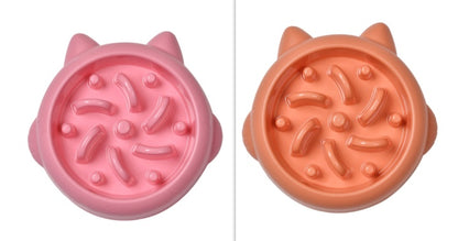 Pet Dog Cat Slow Feeder Bowls – Anti-choking Eating Plate