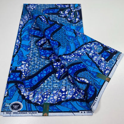 African Glitter Print Cotton Fabric