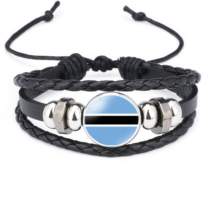 African National Flag Leather Bracelet