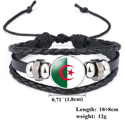 African National Flag Leather Bracelet