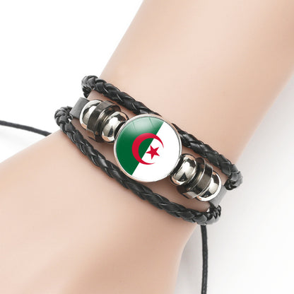 African National Flag Leather Bracelet