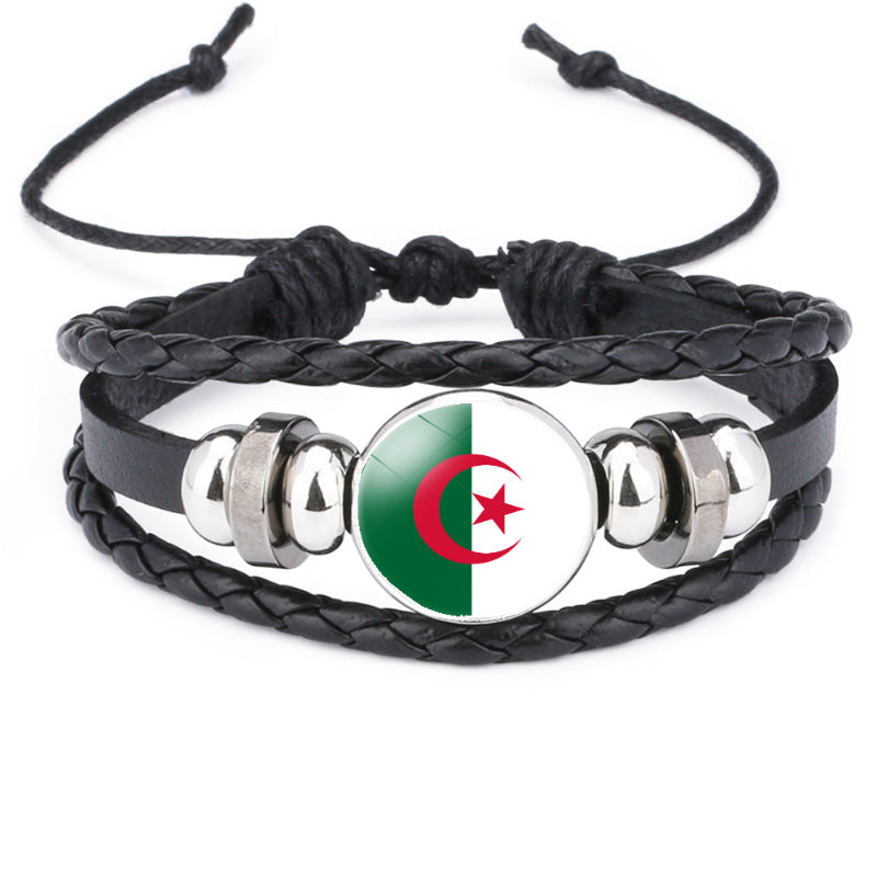 African National Flag Leather Bracelet