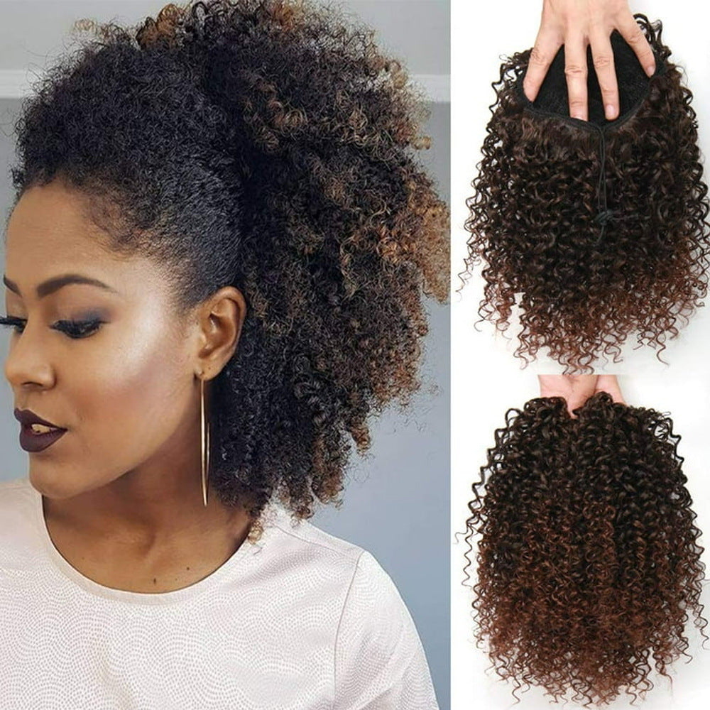 Afro Curly Drawstring Ponytail Wig