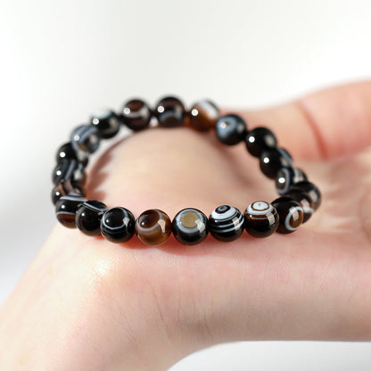 Agate bead bracelet