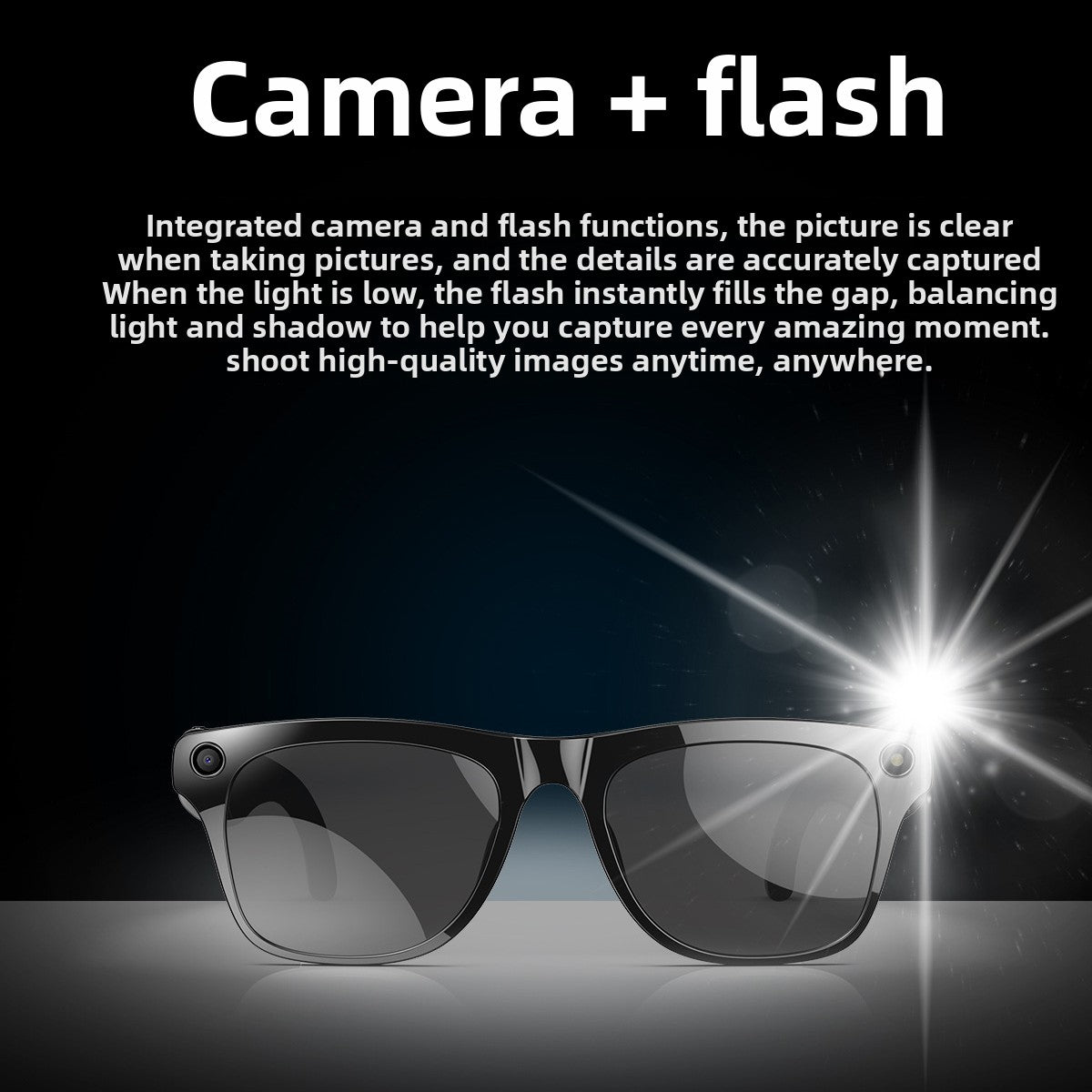 AI Smart Glasses Camera with Bluetooth Recording