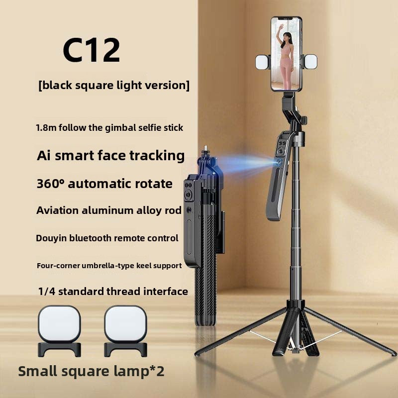 AI Tracking Phone Gimbal with Extendable Selfie Stick