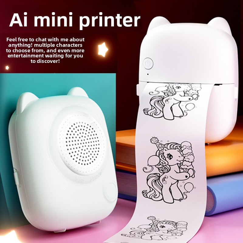 AI Voice Interactive Smart Mini Printer for Students