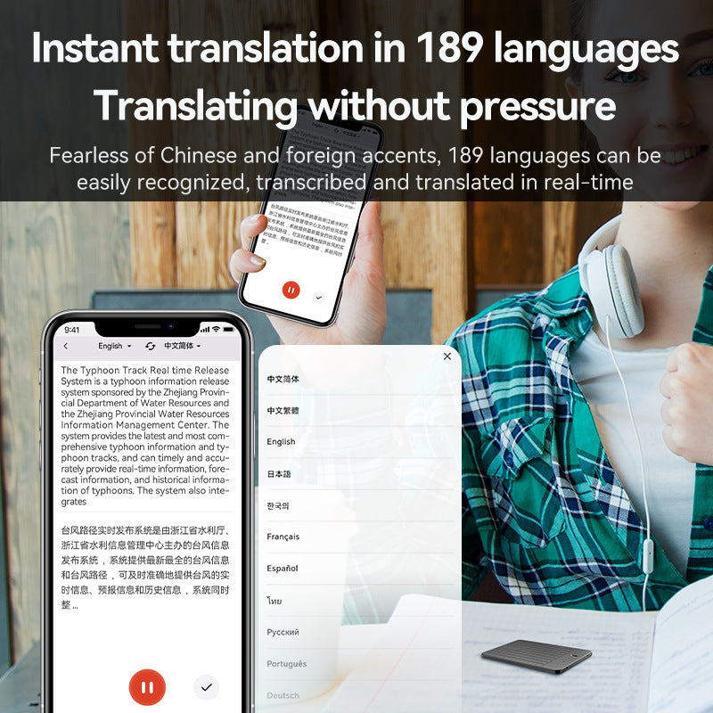 AI voice-to-text digital voice recorder