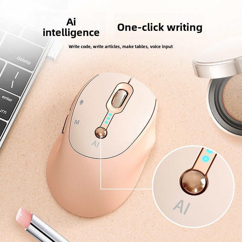 AI Voice Translation Wireless Mouse with Power Display