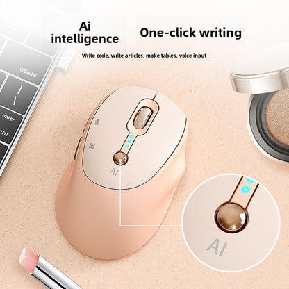 AI Voice Translation Wireless Mouse with Power Display