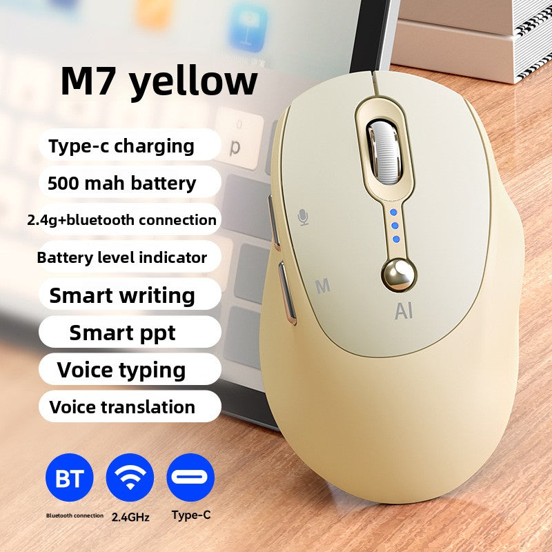 AI Voice Translation Wireless Mouse with Power Display