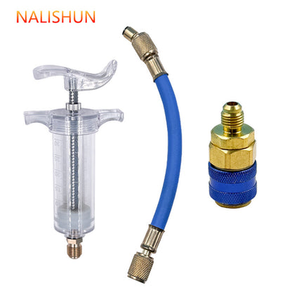Air-conditioning vehicle air conditioning system oiling tool
