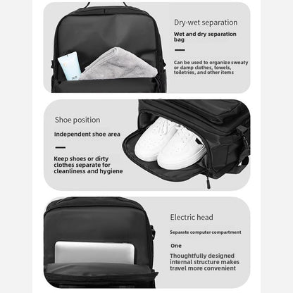 Air Cushion Travel Backpack with Laptop Compartment