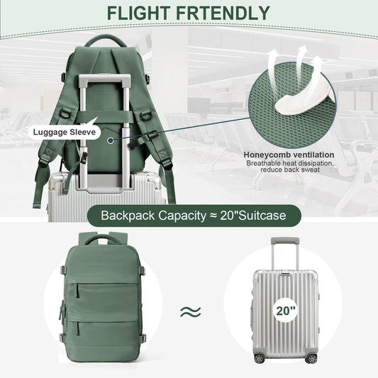 Airplane cabin travel backpack