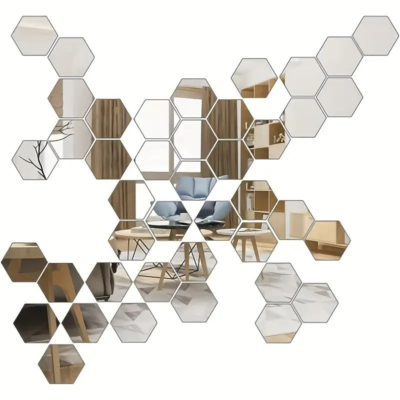 Alien mirror wall sticker