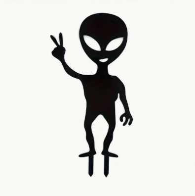Alien Themed Metal Garden Decor