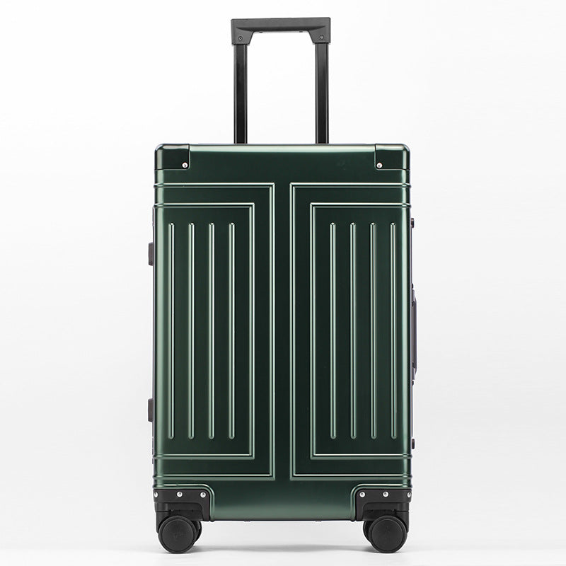 All-Aluminum-Magnesium Alloy Telescopic Handle Luggage with 360-Degree Swivel Wheels