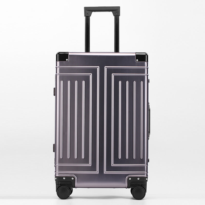 All-Aluminum-Magnesium Alloy Telescopic Handle Luggage with 360-Degree Swivel Wheels