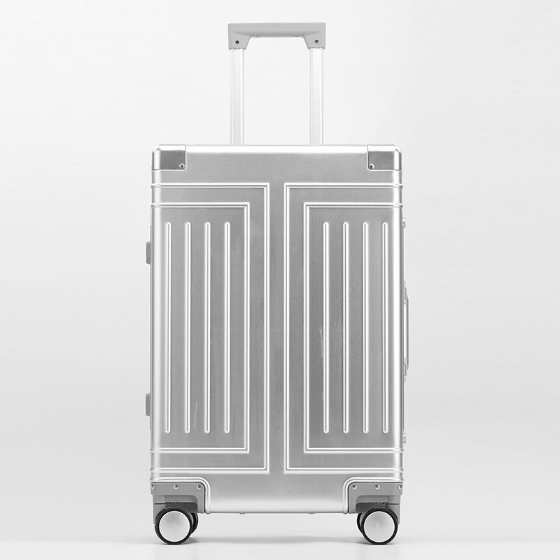All-Aluminum-Magnesium Alloy Telescopic Handle Luggage with 360-Degree Swivel Wheels