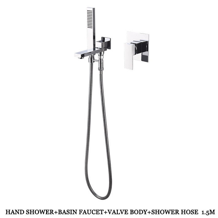 All Copper Bathtub Faucet and Shower Set