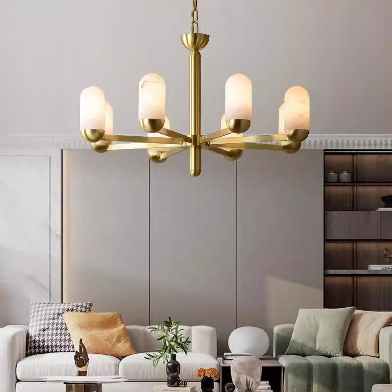 All-Copper Marble Living Room Chandelier