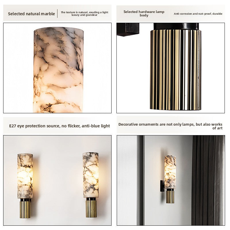 All-Copper Marble Wall Lamp