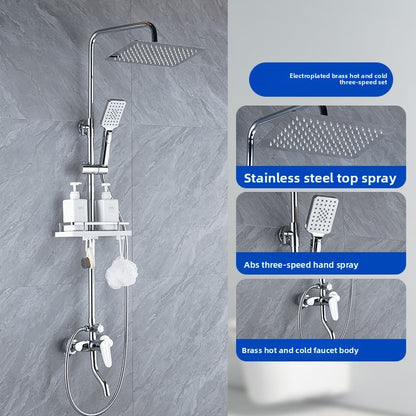 All-Copper Shower Set with Multiple Spray Modes