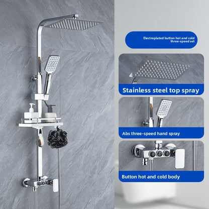 All-Copper Shower Set with Multiple Spray Modes
