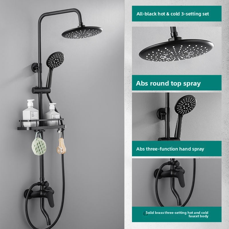 All-Copper Shower Set with Multiple Spray Modes
