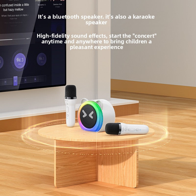 All-in-one karaoke machine with microphone