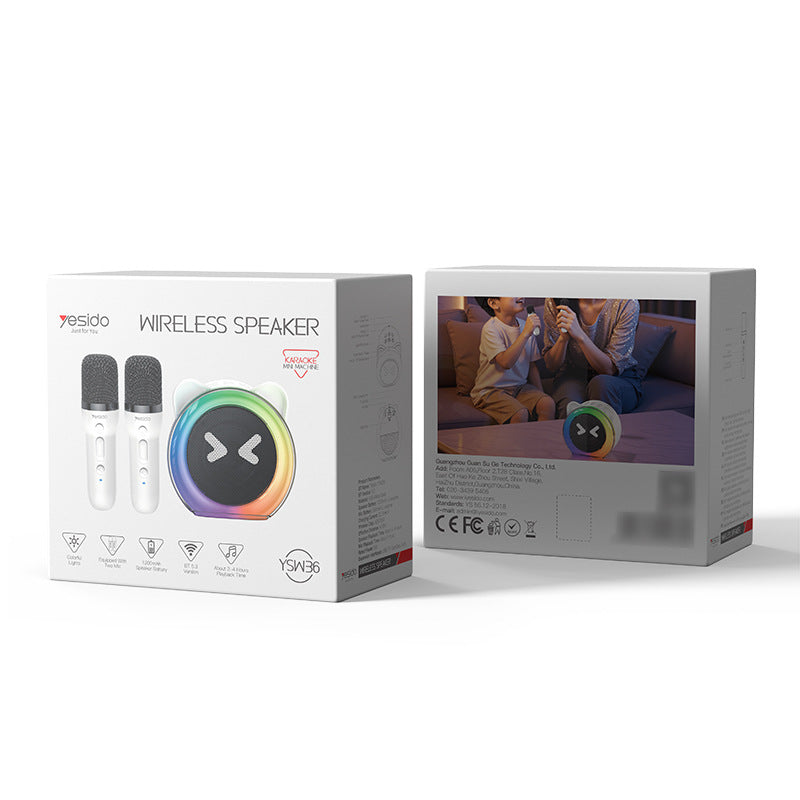 All-in-one karaoke machine with microphone