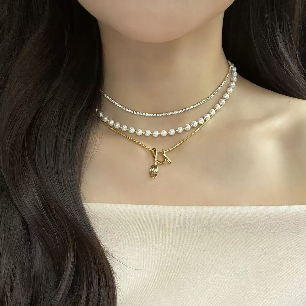 All-match pearl necklace