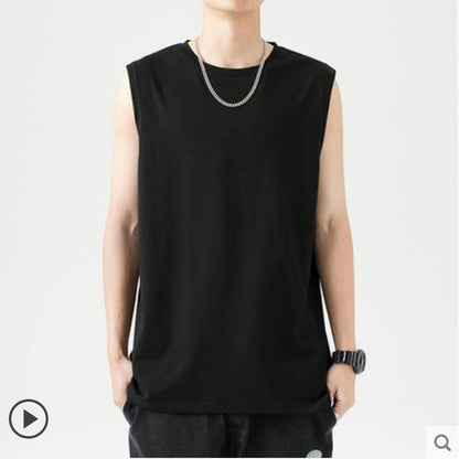All-match pure cotton white vest