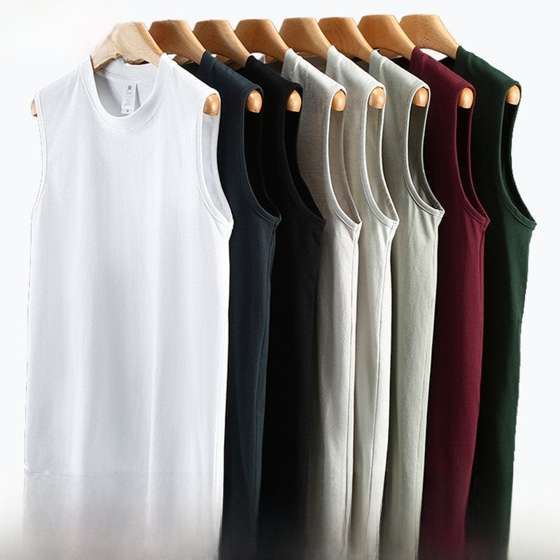 All-match pure cotton white vest