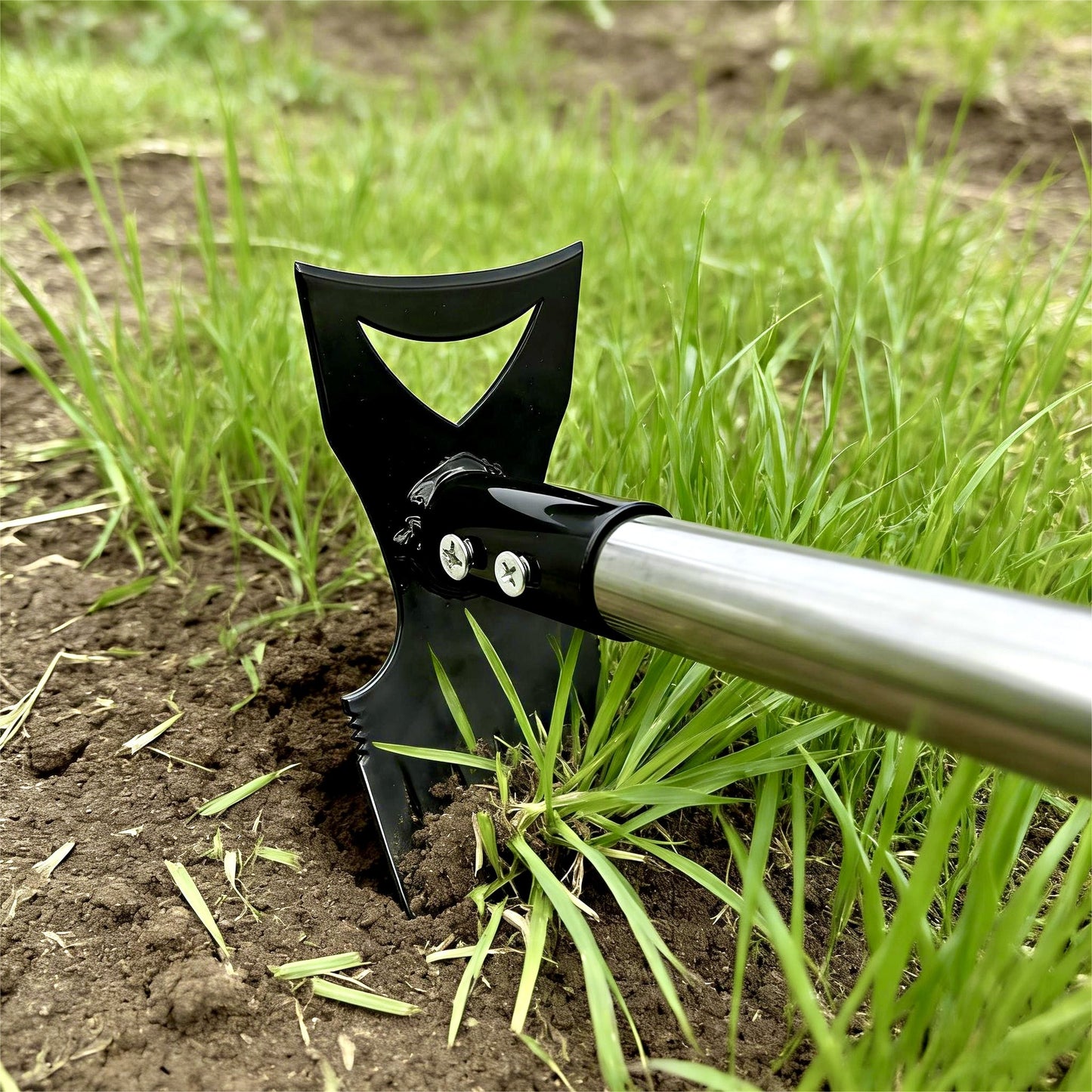 All-Steel Dual-Purpose Hoe, Weeding Shovel, Household Garden Pointed Rake, Dual-Purpose Small Hoe, Multi-Functional Hoe