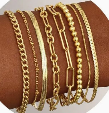 Alloy bracelet set