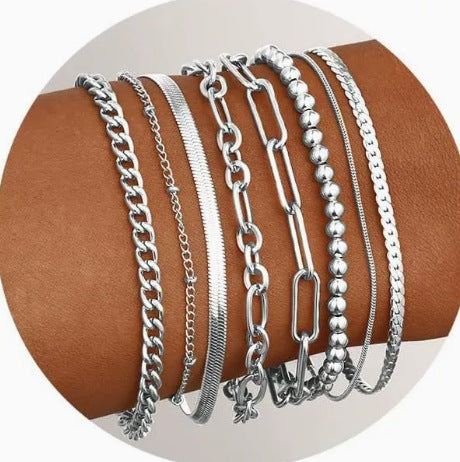 Alloy bracelet set