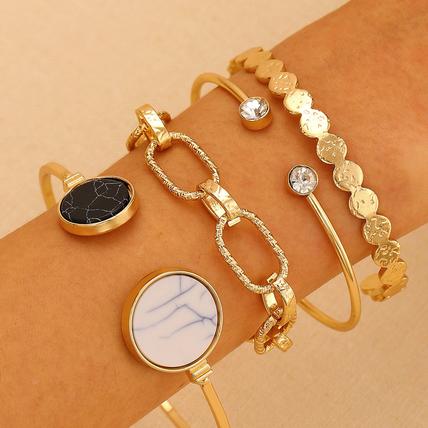 alloy bracelets set